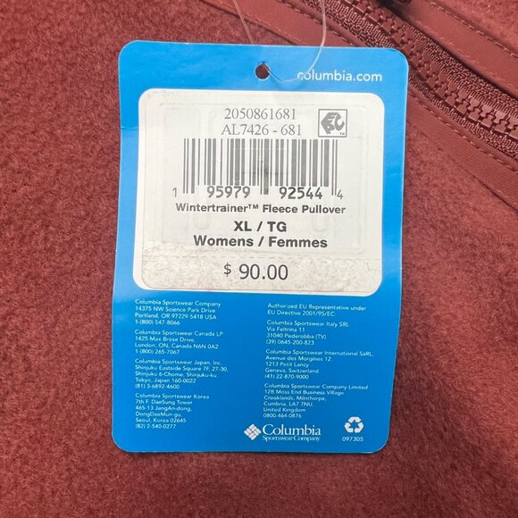 Columbia Women's Wintertrainer Fleece Pullover AL7426-681 size XL - Picture 2 of 5